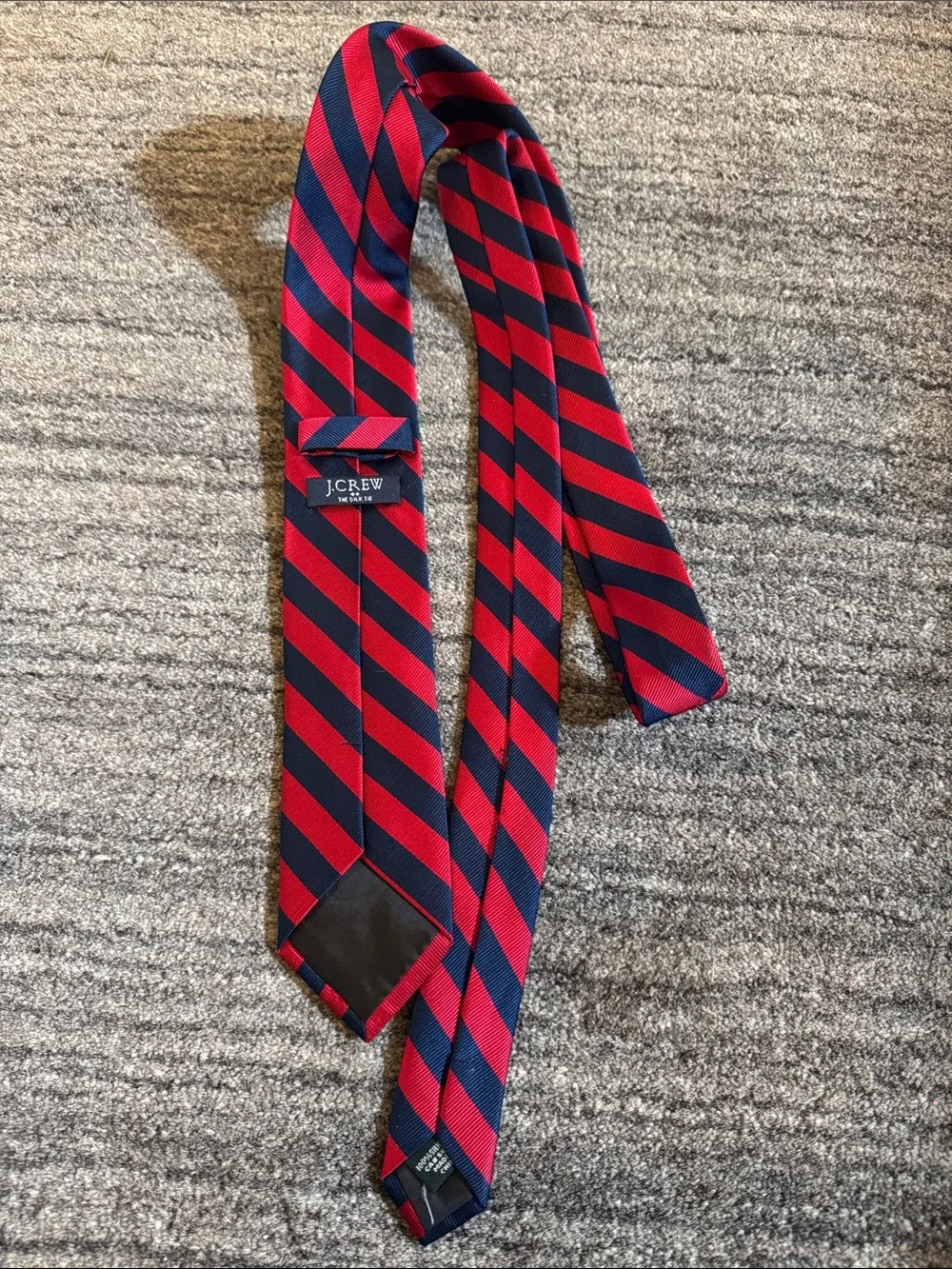 J.Crew silk tie slim Red Navy